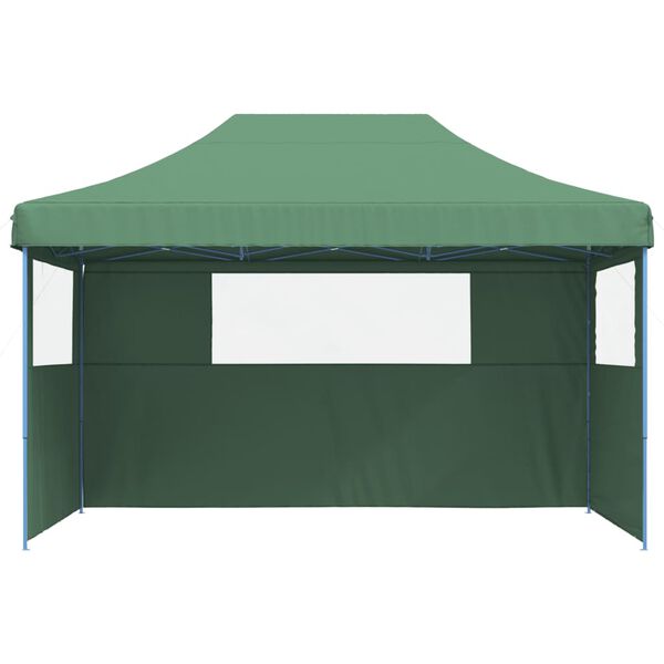 vidaXL Foldable Party Tent Pop-Up with 3 Sidewalls Green