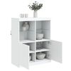 vidaXL Sideboard with LED Lights White 81x37x100 cm