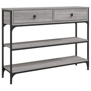 vidaXL Console Table Grey Sonoma 100x25x75 cm Engineered Wood