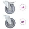 vidaXL 8 pcs Bolt Hole Swivel Casters 100 mm
