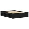 vidaXL Bed Frame without Mattress Black Oak 120x200 cm Engineered Wood