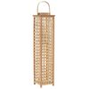 vidaXL Candle Holder | Natural | Bamboo, Glass | Medium | Portable