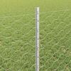 vidaXL Fence with Post Silver 0.8 x 25 m Steel