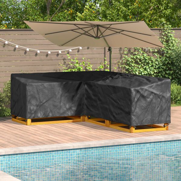 vidaXL Furniture Cover Black 250 x 180 x 80 cm 420D Oxford Fbric