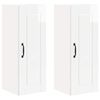 vidaXL Wall Cabinet PORTO 2 pcs High Gloss White 30 x 31 x 80 cm