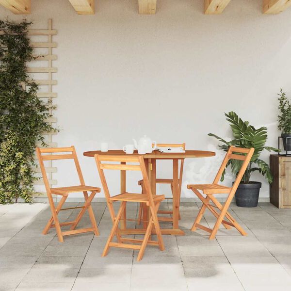 vidaXL Folding Butterfly Garden Table 120x70x75 cm Solid Teak Wood