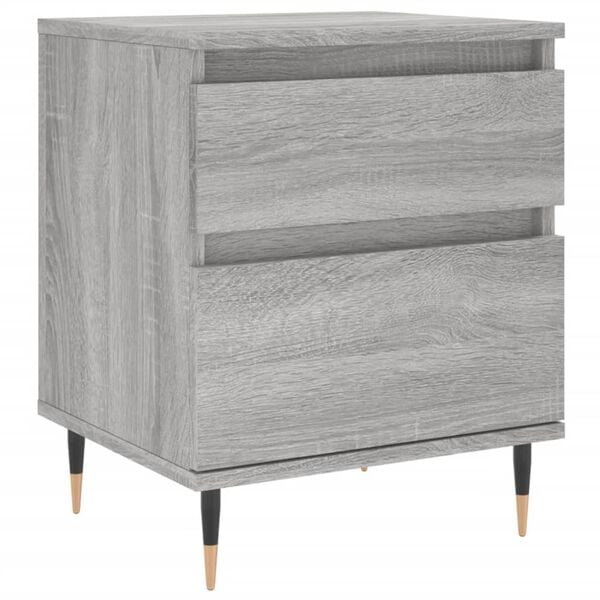 vidaXL Bedside Cabinet Grey Sonoma 40x35x50 cm Engineered Wood