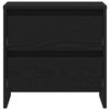 vidaXL Bedside Cabinet with Drawer 2 pcs Black Oak 45 x 34 x 44.5 cm