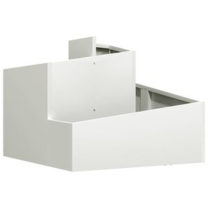 vidaXL Garden Planter White 60 x 60 x 50 cm Cold-rolled Steel