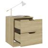 vidaXL Bedside Cabinets 2 pcs Sonoma Oak 40x40x50 cm Engineered Wood