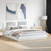 vidaXL Bed Frame with LED without Mattress White 160x200 cm