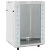 vidaXL 15U Network Cabinet 19" IP20 Grey 60x45x86 cm