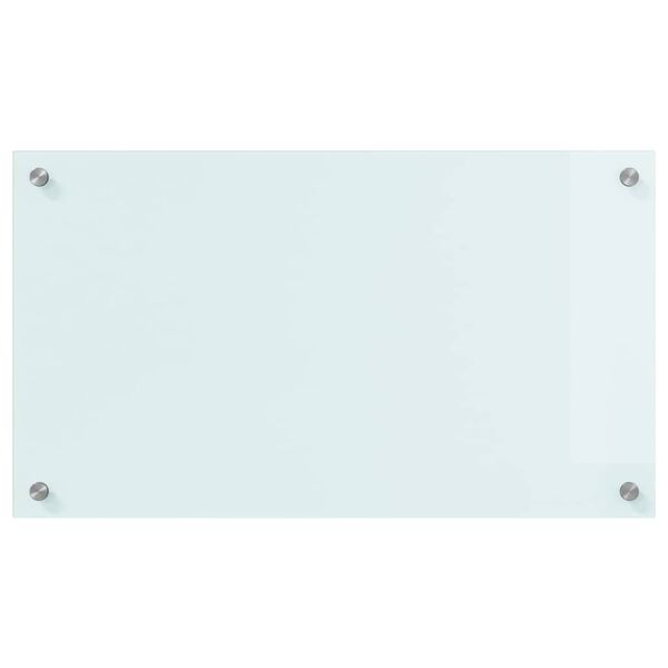 vidaXL Kitchen Backsplash White 70 x 40 cm Tempered Glass
