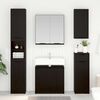 vidaXL Bathroom Furniture Set 3 pcs Black Oak Engineered Wood