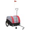vidaXL Bike Trailer Black and Red 45 kg Iron