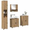 vidaXL Bathroom Furniture Set Wall-mounted with Door 4 pcs Artisan Oak