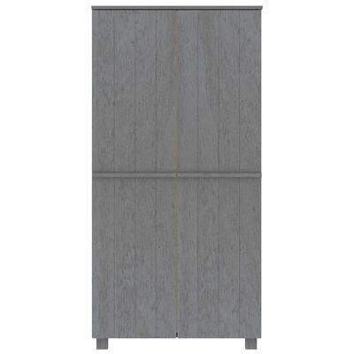 vidaXL Wardrobe HAMAR Dark Grey 89x50x180 cm Solid Wood Pine