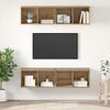 vidaXL TV Cabinet Set Wall-mounted 4 pcs Artisan Oak 37 x 37 x 72 cm