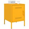vidaXL Bedside Cabinets 2 pcs Mustard Yellow 36x39x50.5 cm Steel