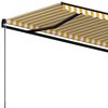 vidaXL Manual Retractable Awning 350x250 cm Yellow and White