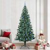 vidaXL Artificial Pre-lit Christmas Tree Green 240 cm PVC and Metal
