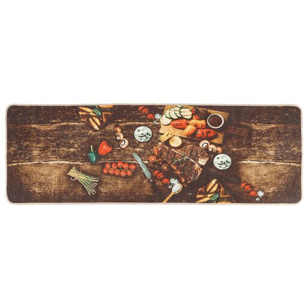 vidaXL Kitchen Rug Multicolour 60x180 cm Washable