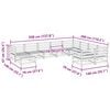 vidaXL 10 Piece Garden Sofa Set Impregnated Wood&nbsp;Pine