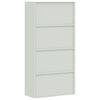 vidaXL File Cabinet Light Grey and Blue 90x40x180 cm Steel