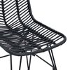 vidaXL Dining Chair 2 pcs Black 44.5 x 55 x 85 cm Rattan and Iron