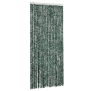 vidaXL Insect Curtain Green and White 90x220 cm Chenille