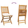 vidaXL Folding Chair 8 pcs White 49 x 57.5 x 92cm Solid Acacia wood