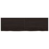 vidaXL Table Top Dark Brown 140x40x(2-6) cm Treated Solid Wood Oak