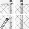 vidaXL Fence Post Silver 10 x 0.6 m (40 x 40 mm mesh) Steel