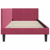 vidaXL Corner Bed Frame with Headboard Wine Red 90 cm x 190 cm Velvet