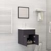 vidaXL 2 Piece Bathroom Furniture Set Grey Engineered Wood