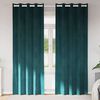 vidaXL Blackout Curtains 2 pcs Dark Green 140 x 225 cm Velvet