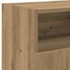 vidaXL TV Cabinet with LED Lights Artisian Oak 120x30x50 cm Engineered Wood