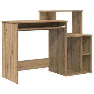 vidaXL Desk Artisan Oak 120.5 x 44 x 88.5 cm Engineered Wood