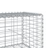 vidaXL Gabion Basket with Cover 200x50x50 cm Galvanised Iron