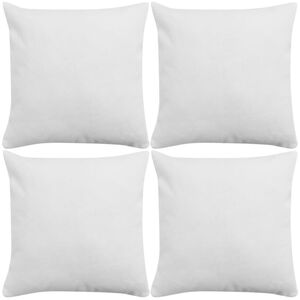 vidaXL Cushion Covers 4 pcs Linen-look White 50x50 cm