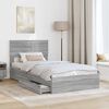 vidaXL Storage Bed Grey Sonoma 100 x 200 cm Engineered Wood