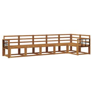 vidaXL Outdoor Sofa Set 6 pcs Natural Solid Acacia Wood