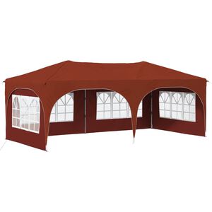 vidaXL Pop-up Party Tent 575 x 288 x 245 cm Terracotta Oxford Fabric