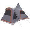 vidaXL Teepee Tent with Roof Grey and Orange 545 x 450 x 295 cm