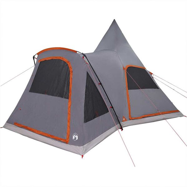 vidaXL Teepee Tent with Roof Grey and Orange 545 x 450 x 295 cm