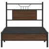 vidaXL Bed Frame without Mattress Brown Oak 90x190 cm Single Engineered Wood