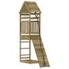 vidaXL Playhouse with Climbing Wall Impregnated Wood Pine