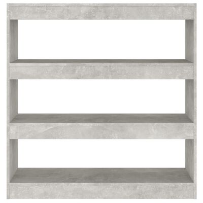 vidaXL Book Cabinet/Room Divider Concrete Grey 100x30x103 cm