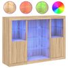 vidaXL Sideboards with LED Lights 3 pcs Sonoma Oak Engineered Wood