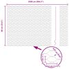 vidaXL Hexagon Fence Grey 0.6 x 25 m Steel